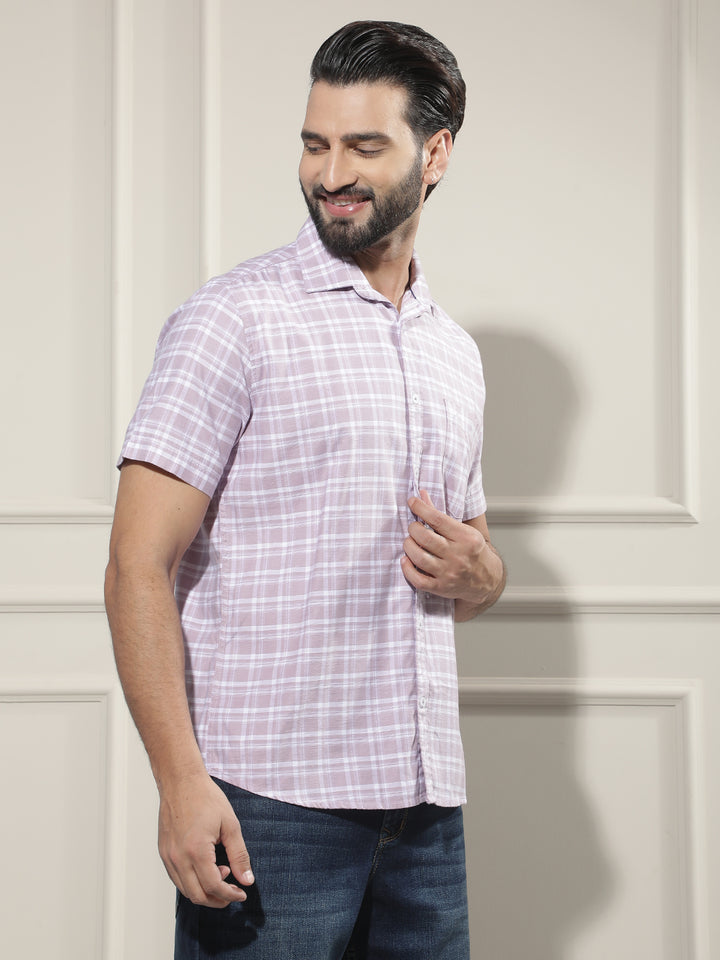 Signature Plum Purple Checked Shirt