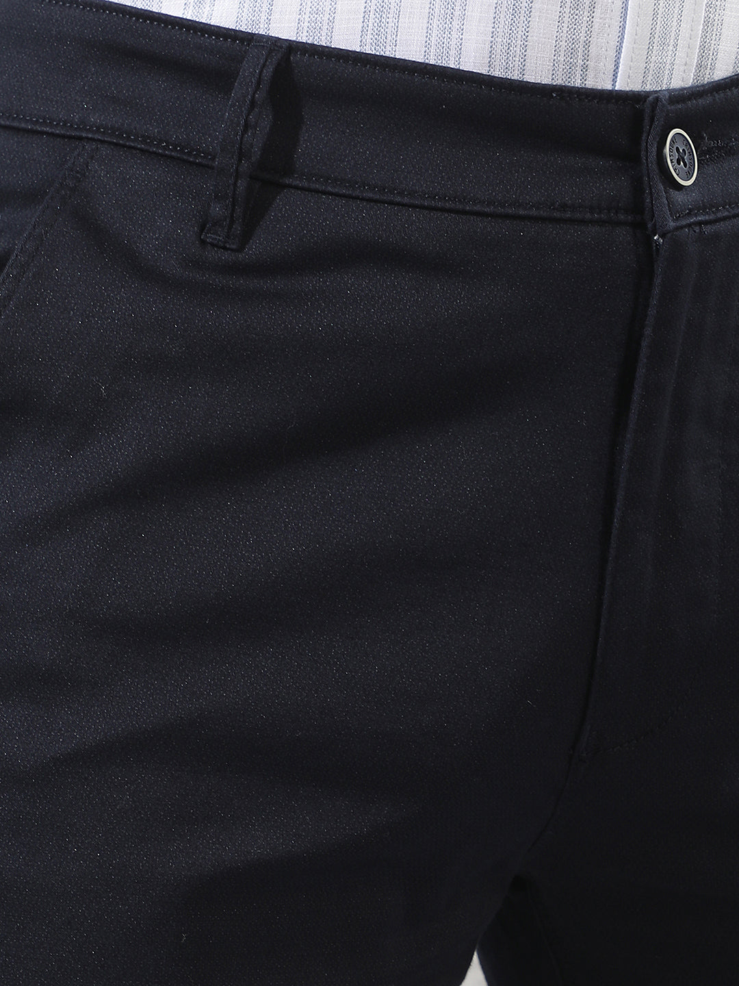 Navy Blue Straight Trousers
