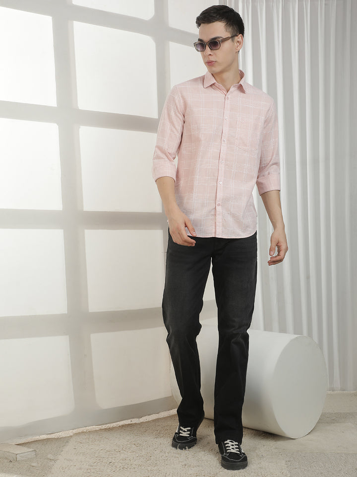 Luxe Pink Checked Shirt