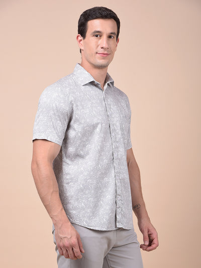 Iconic Grey Printed Shirt