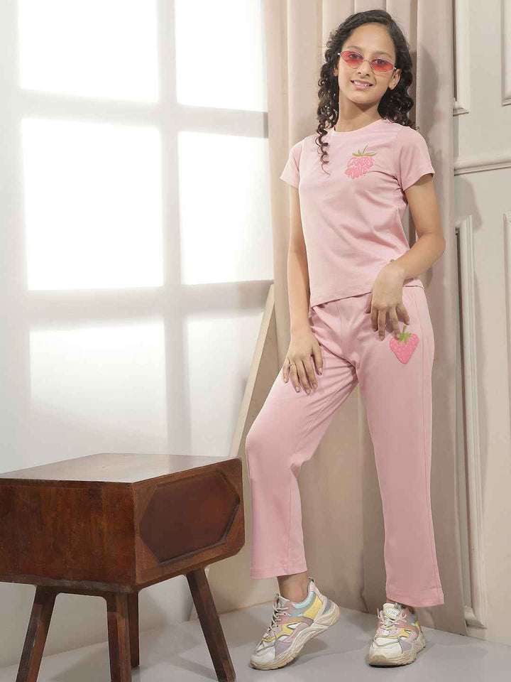 Pink Graphic Print T-Shirt