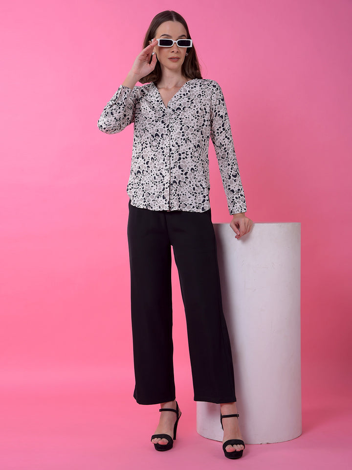 Black Wide-Leg Parallel Trousers