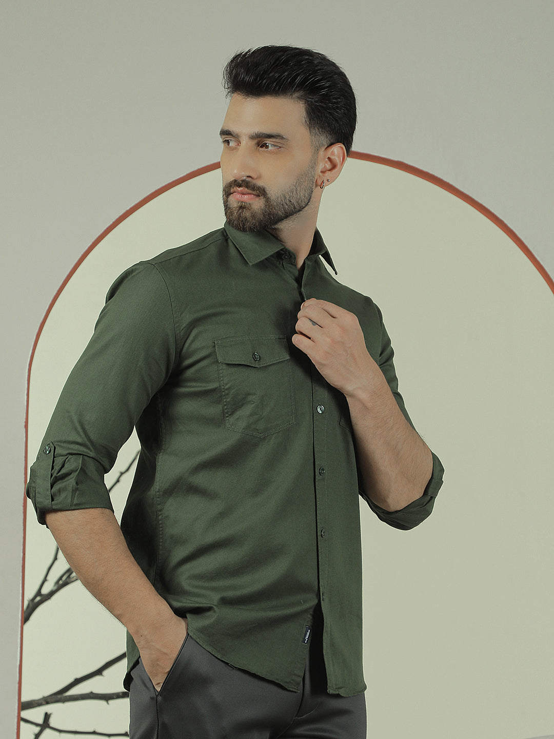 Green 100% Cotton Shirt