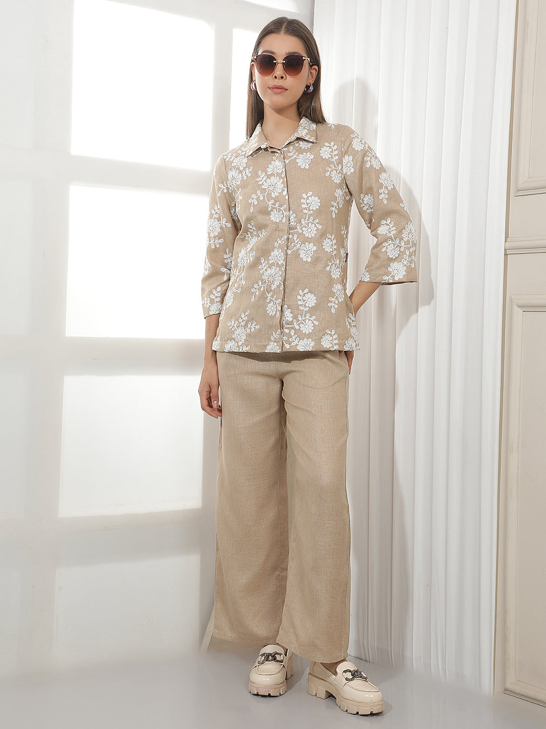 Classic Cocoa Brown Straight Trousers