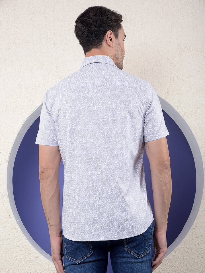Purple Soft-Tone Pattern Shirt
