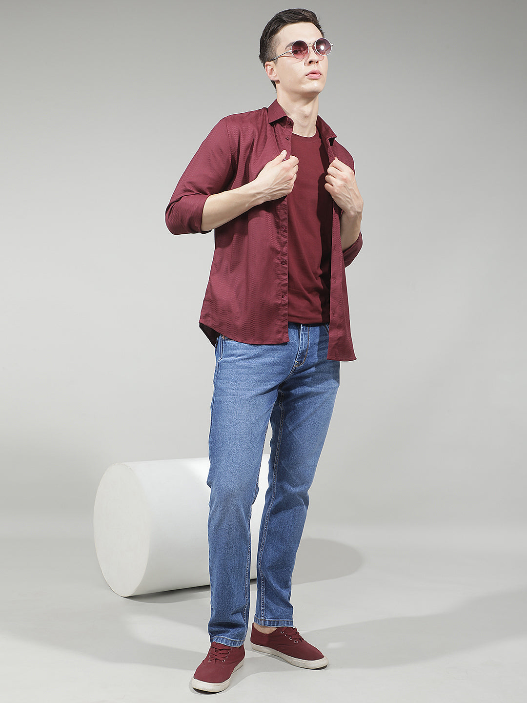 Distressed Indigo Blue Jeans