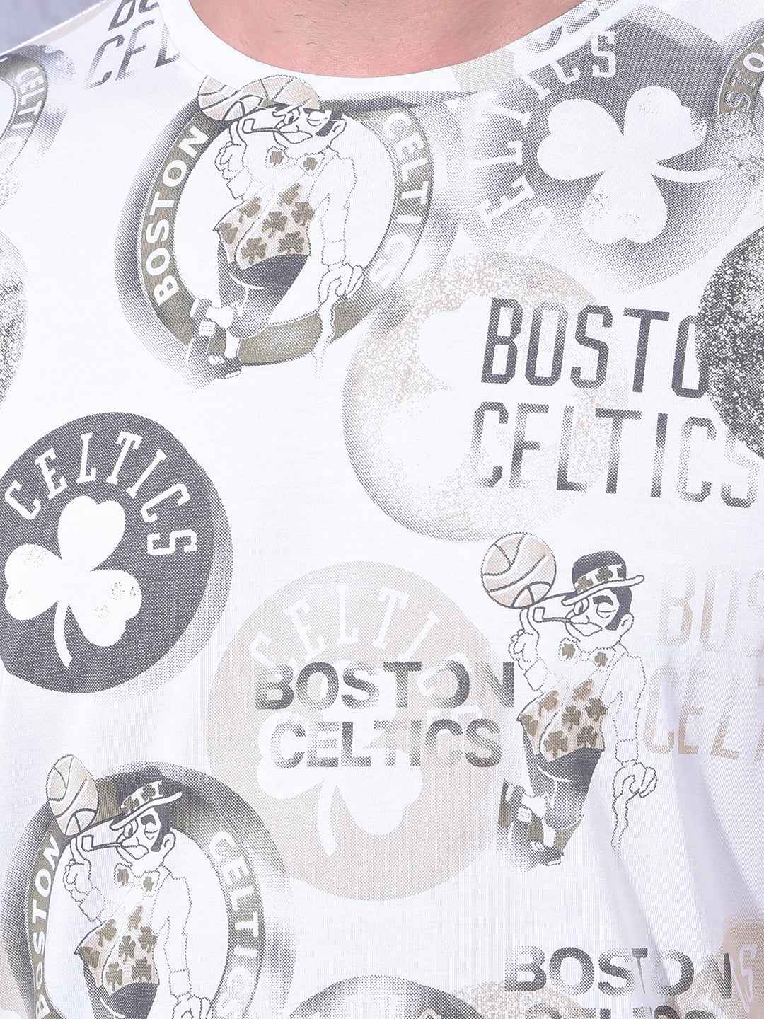 Beige Printed T-Shirt