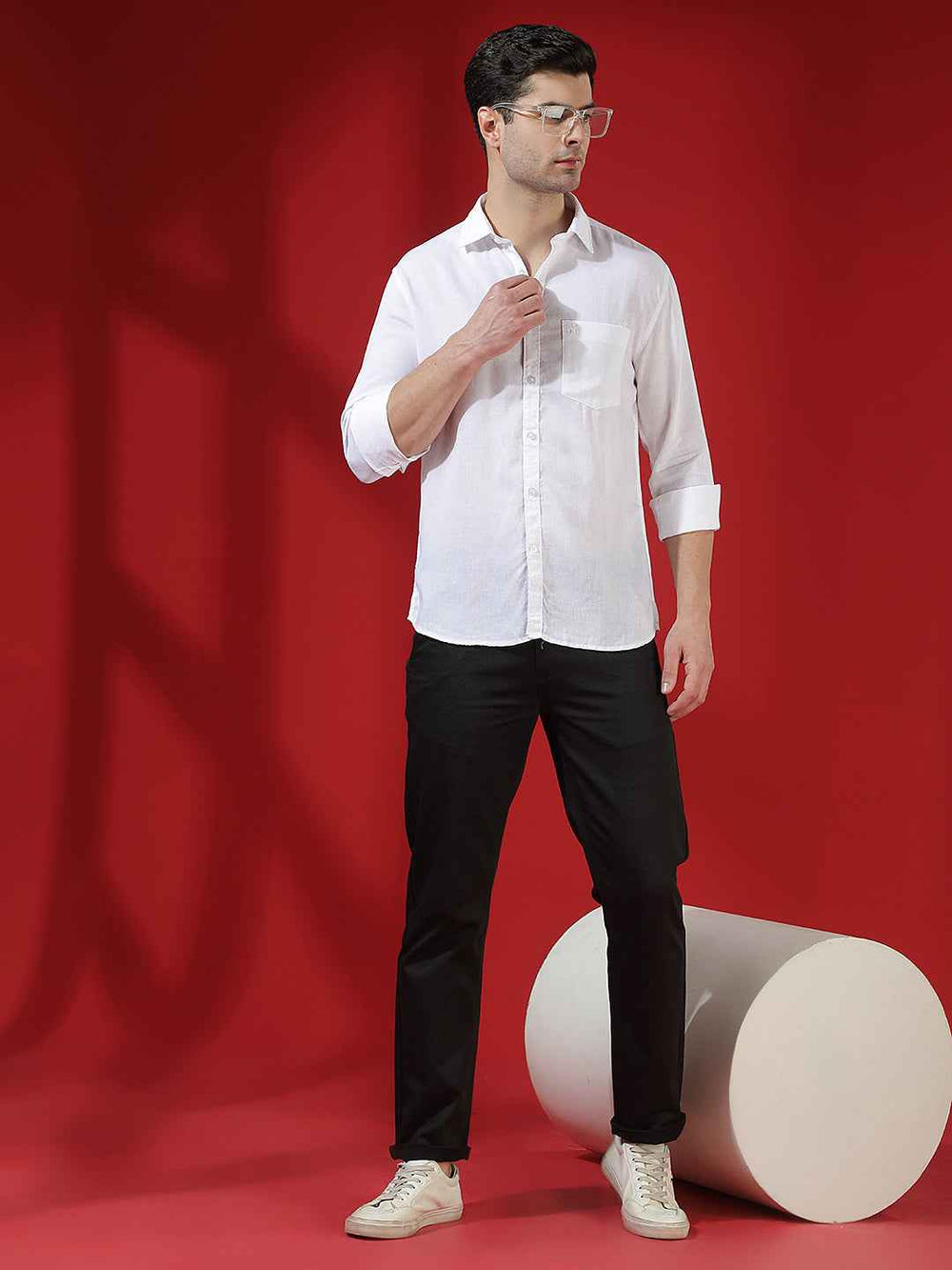 White Pure Linen Breeze Shirt