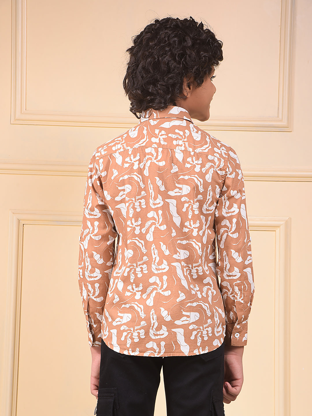 Dapper Brown Printed Shirt