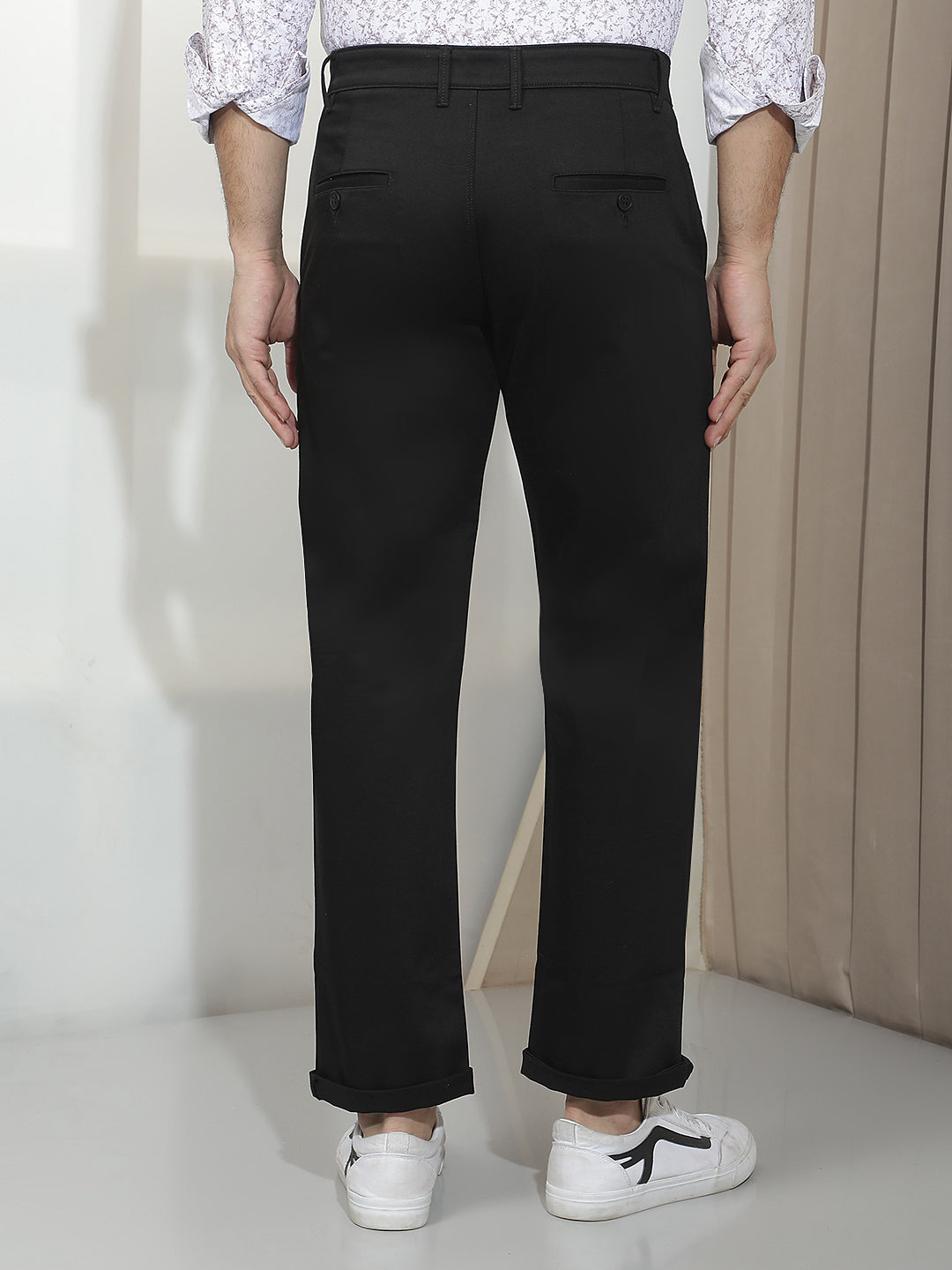 Classic Black Straight Trousers