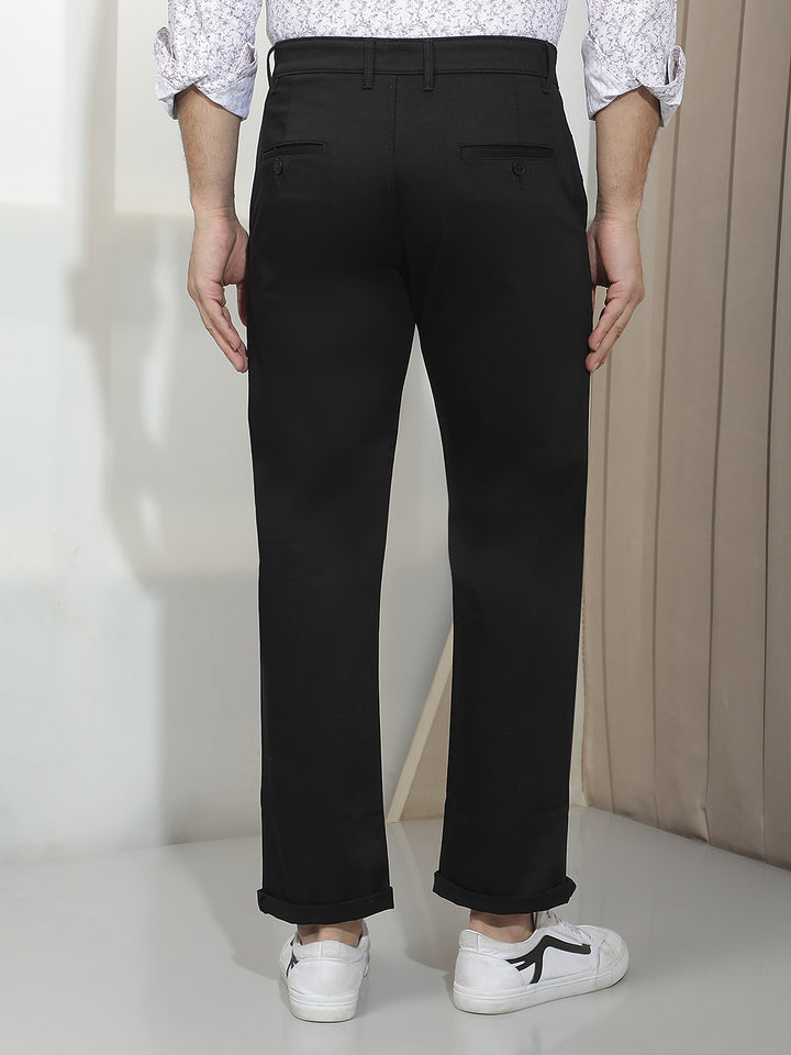Classic Black Straight Trousers