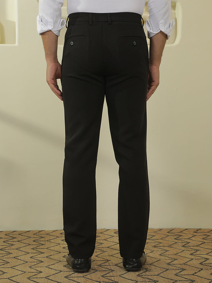 Sharp Black Knitted Trousers