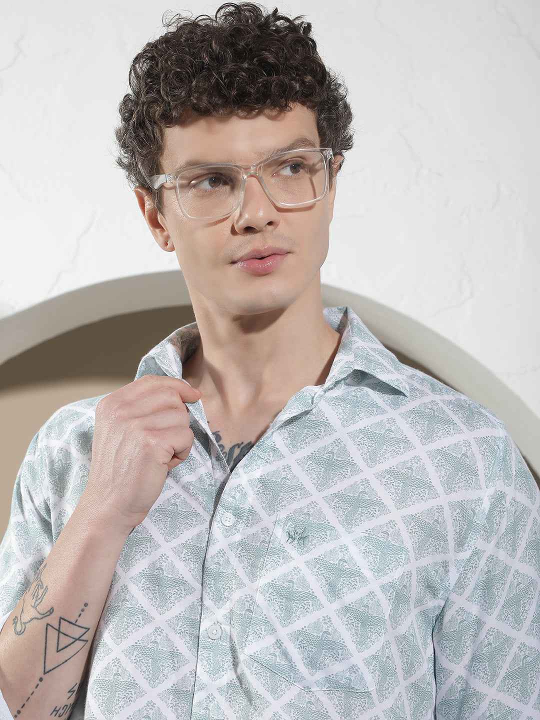 Heritage Green Printed Shirt