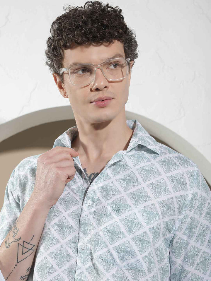 Heritage Green Printed Shirt
