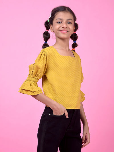 Mustard Square Neck Top