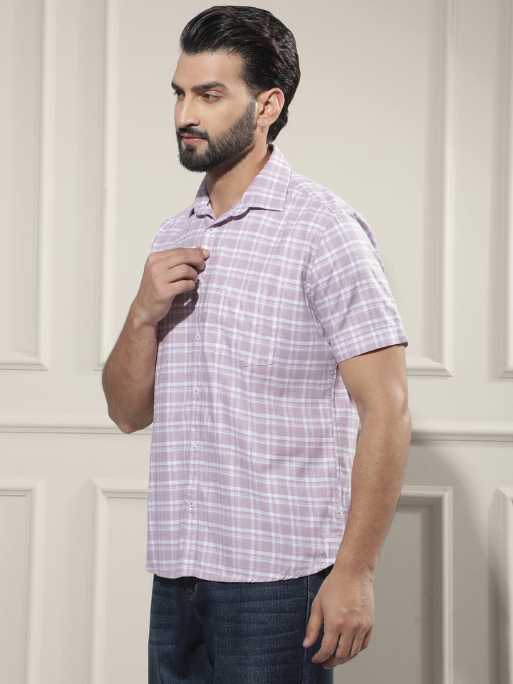 Signature Plum Purple Checked Shirt