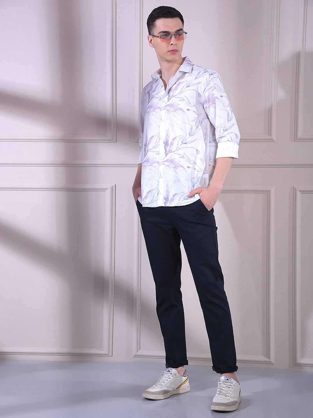 Multi-Color Floral Print Shirt