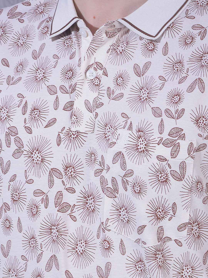 Brown Floral Print T-Shirt