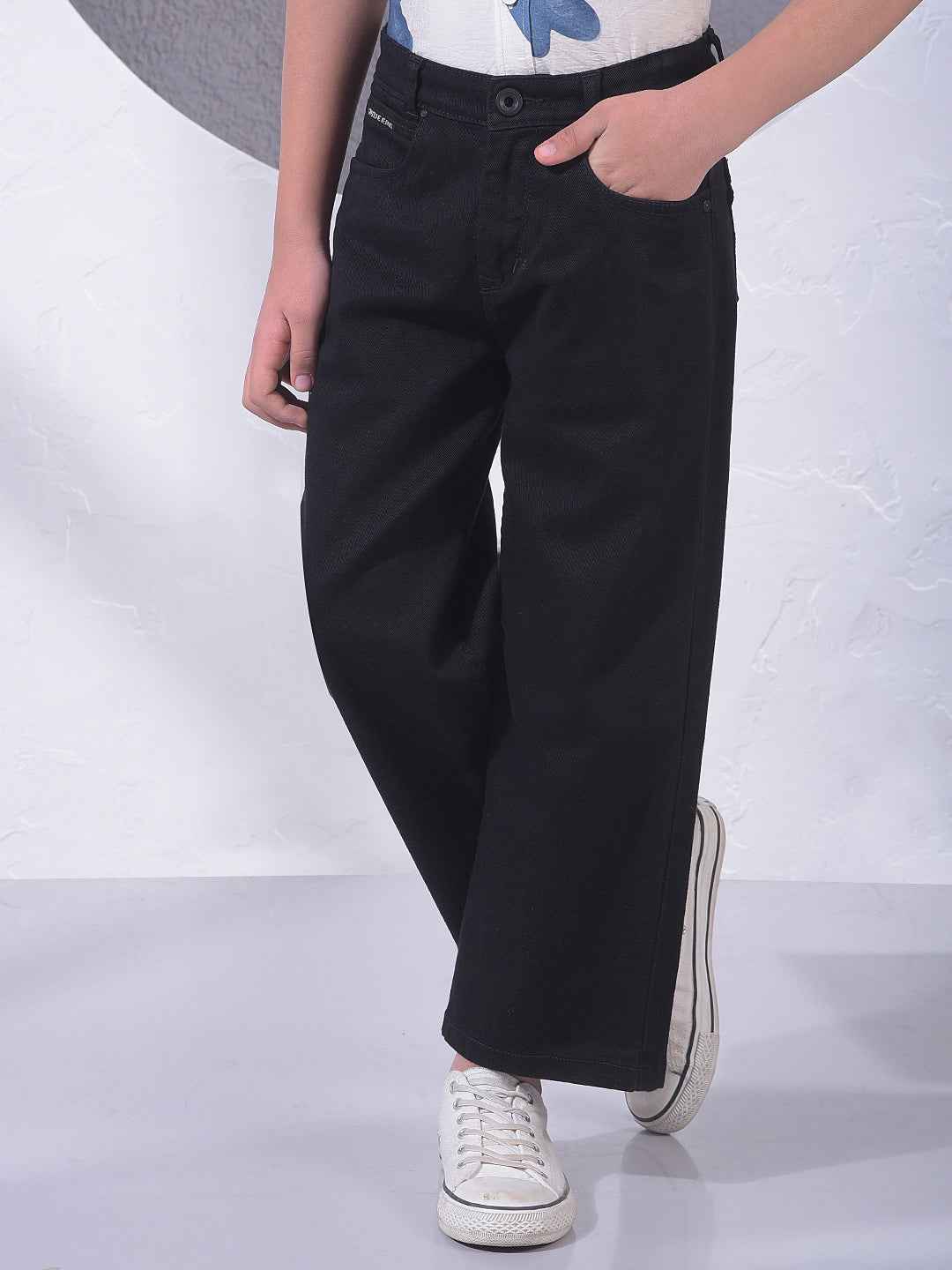 Noir Black Baggy Street Jeans
