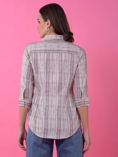 Purple Printed Shirt