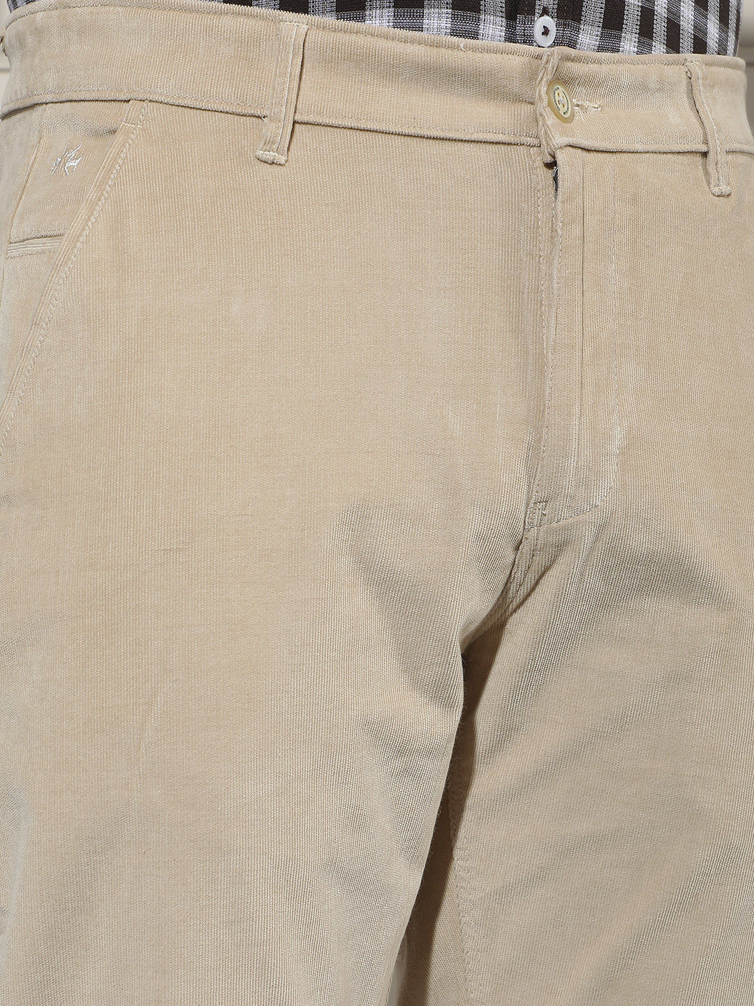 Urban Taupe Beige Corduroy Trousers