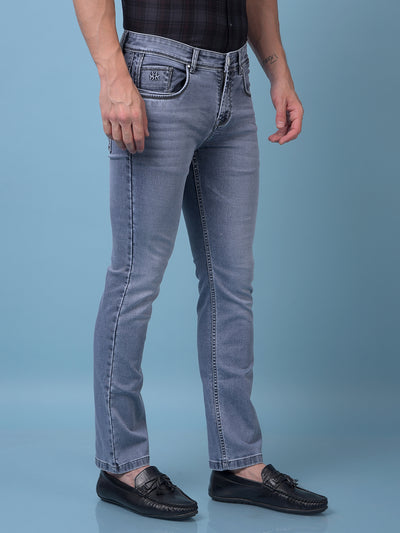 Grey Straight Jeans