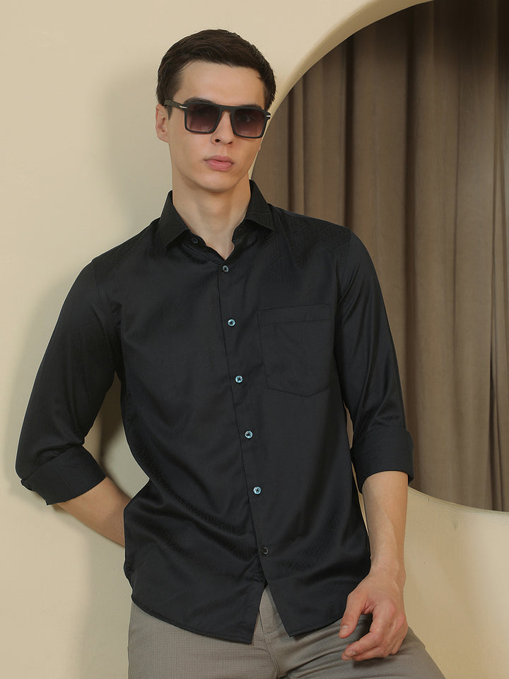 Refined Alpine Green Printed Shirt