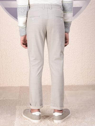 Olive Vertical Stripes Trousers