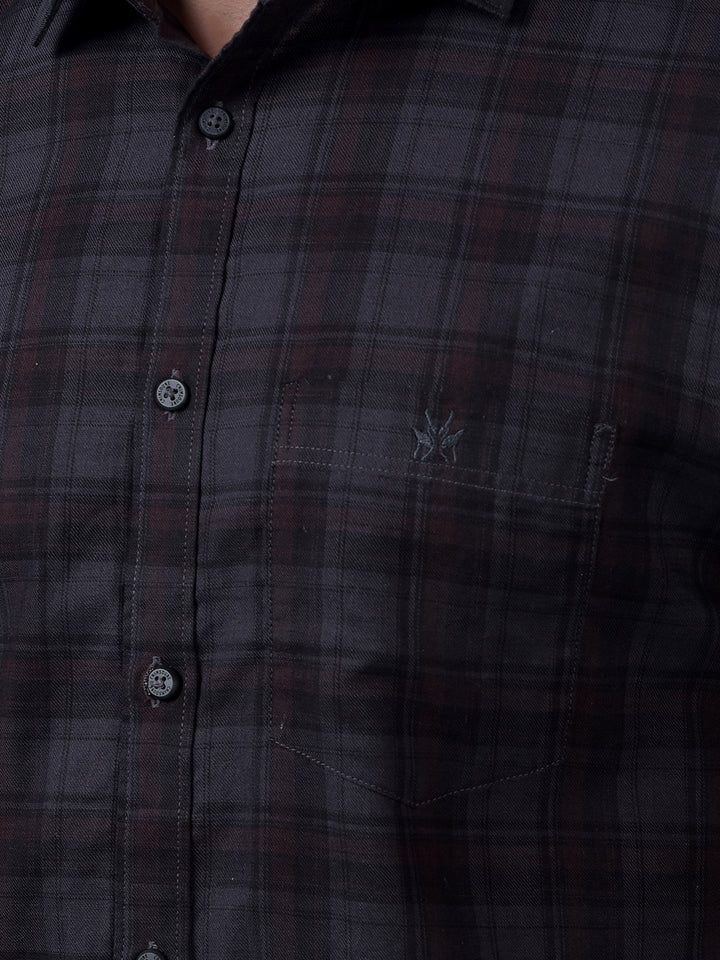 Green Checked 100% Cotton Shirt