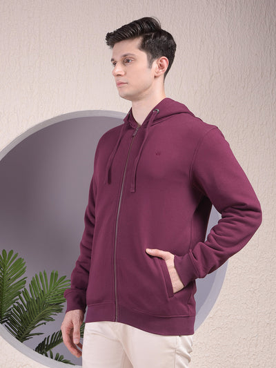 Dapper Wine Hooded Neck Sweatshirt