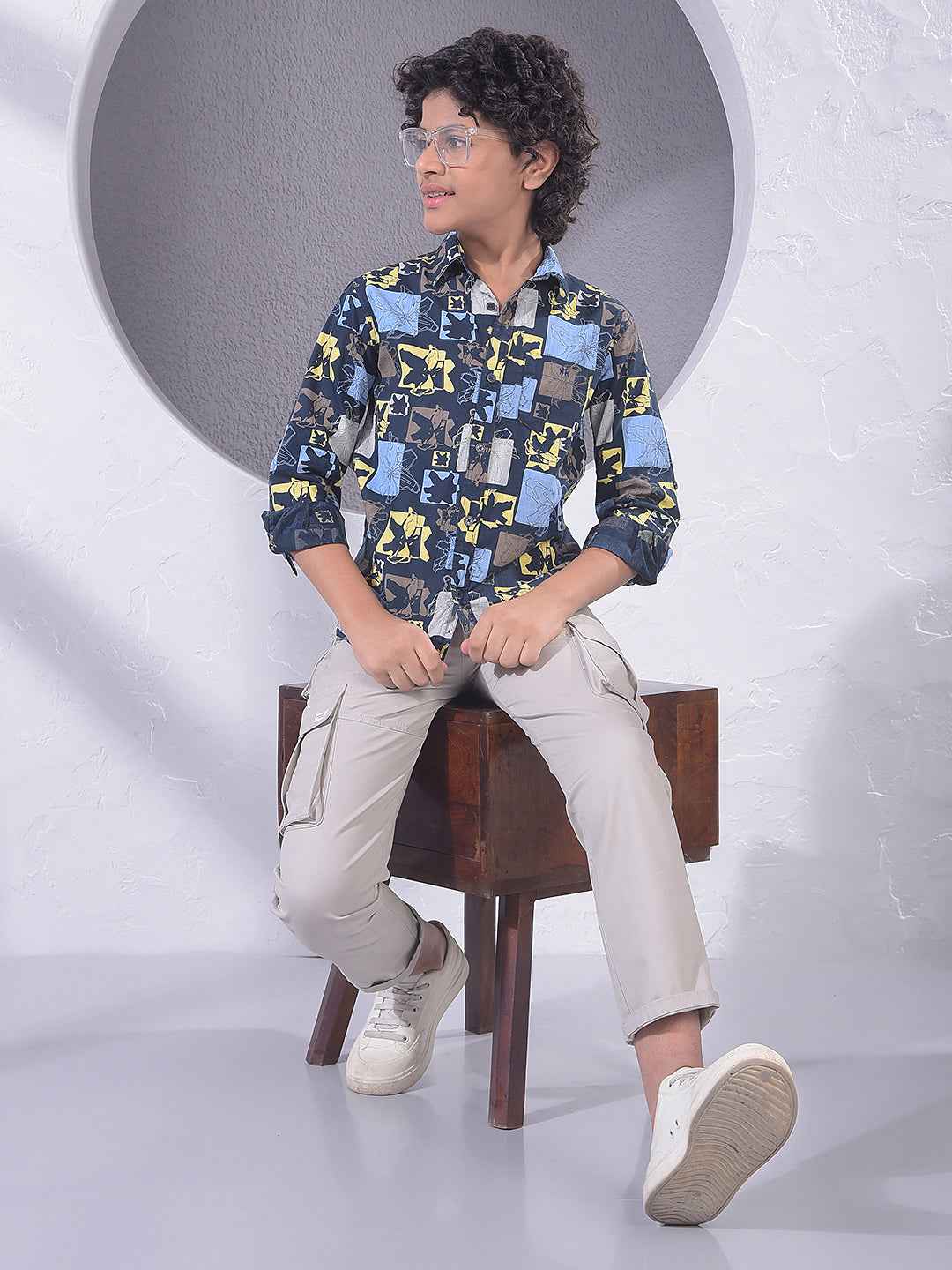 Soft Beige Utility Cargo Trousers