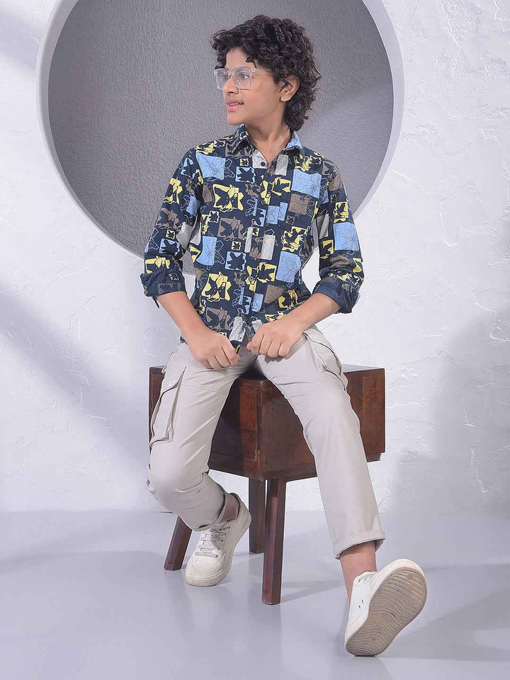 Soft Beige Utility Cargo Trousers