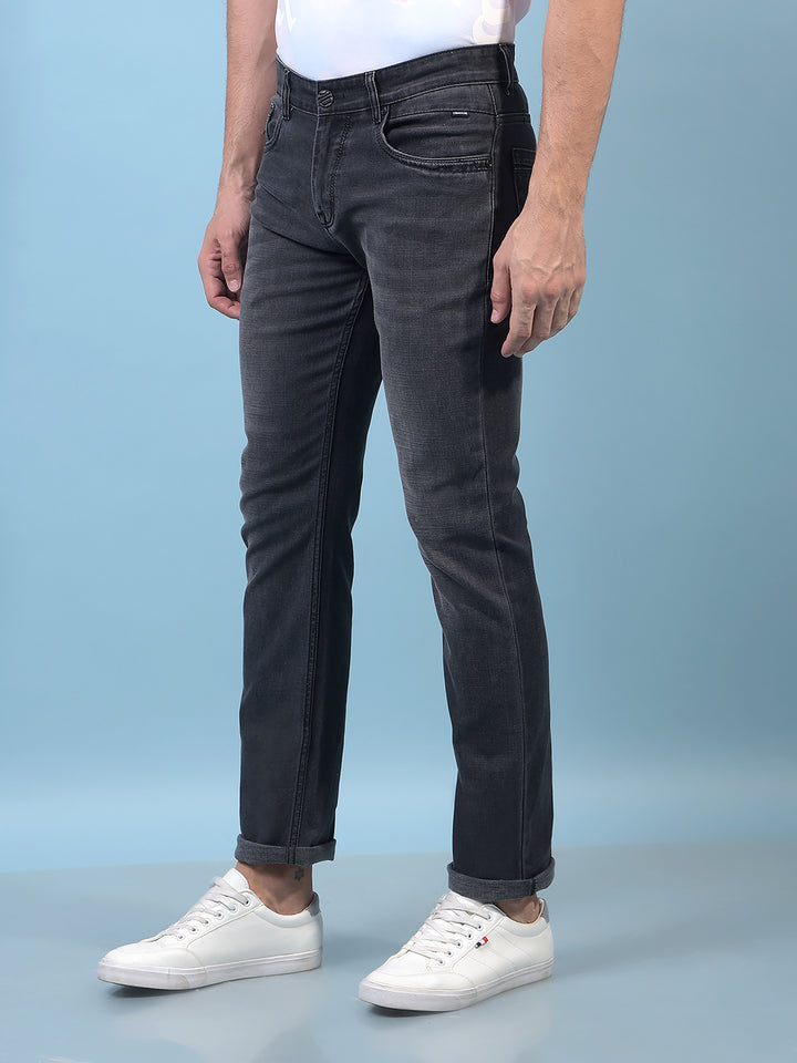 Men's Grey Jeans-Men Jeans-Crimsoune Club