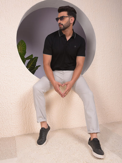 Swanky Black Polo Neck T-Shirt