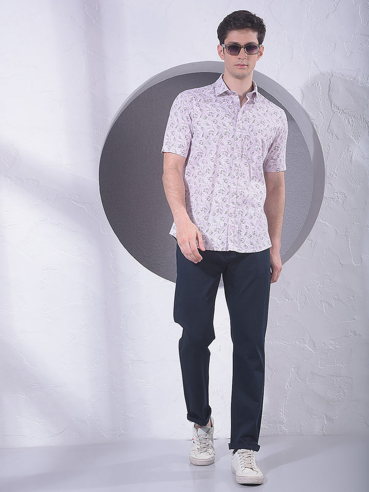 Pink Floral Print 100% Cotton Shirt