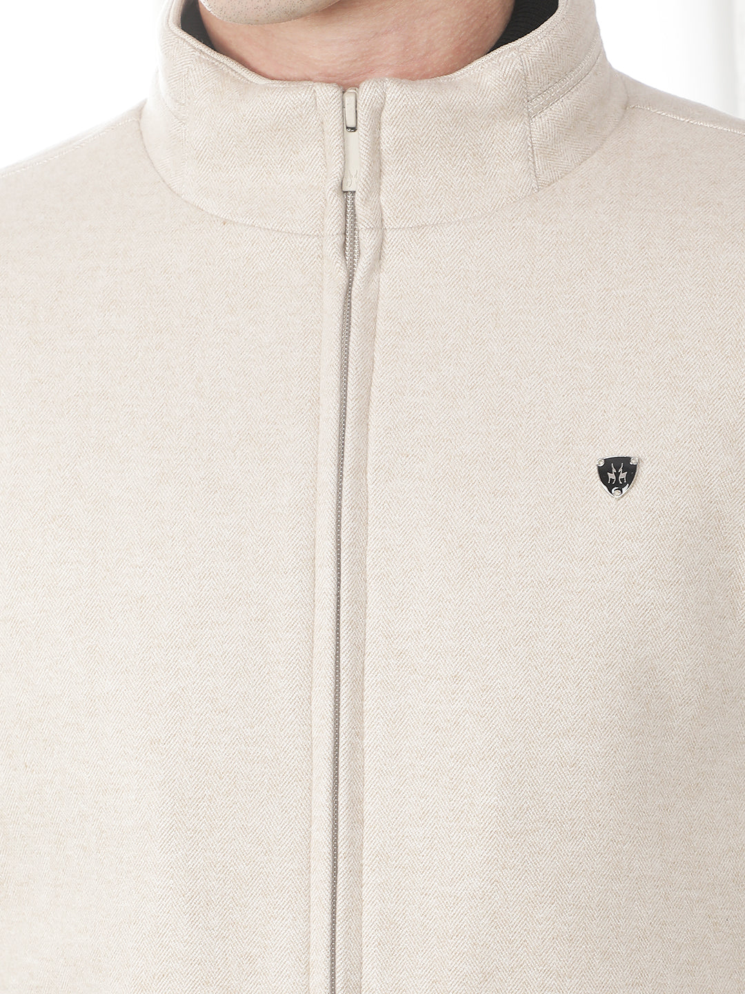Modern Almond Beige Bomber Jacket
