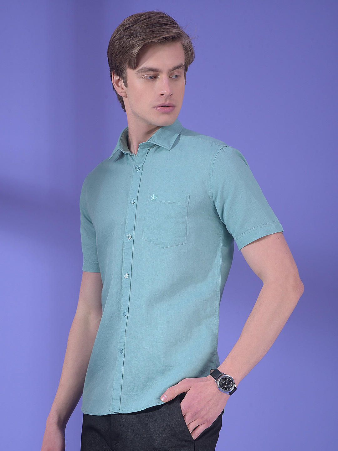 Eucalyptus Green Linen Shirt