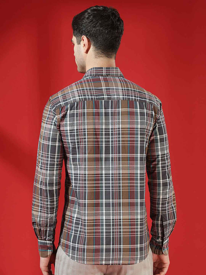 Multi-Color Checked 100% Cotton Shirt