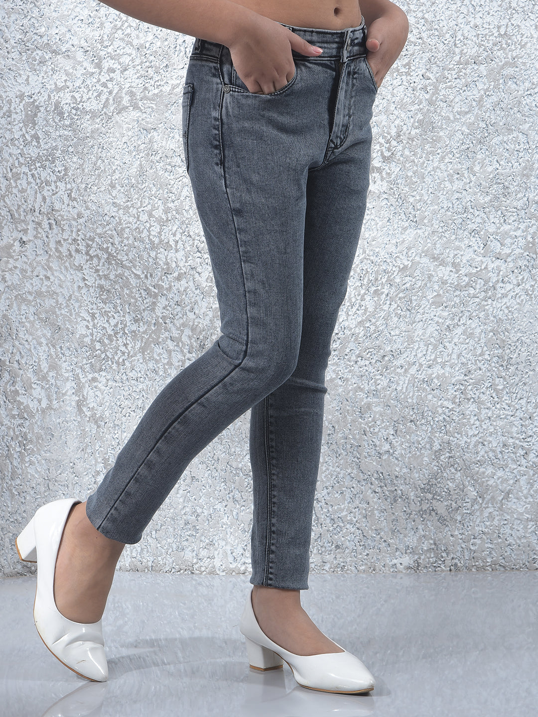Sleek Grey Skinny Jeans