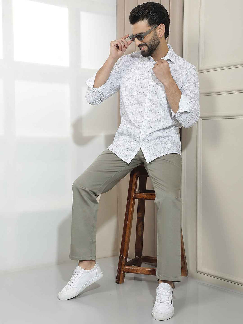Olive Straight Trousers