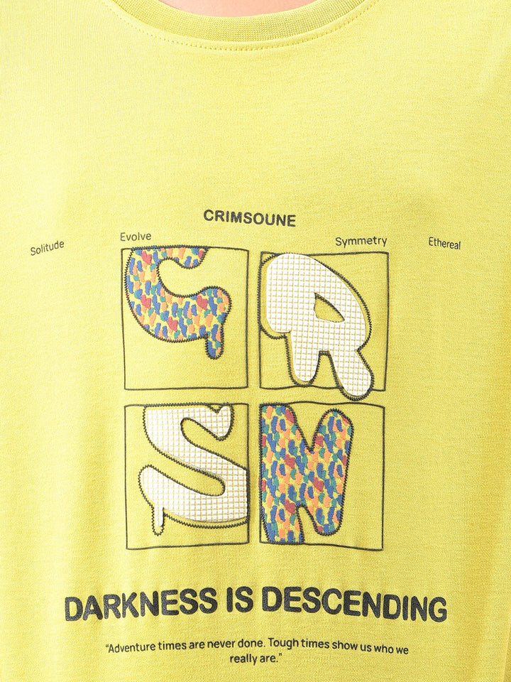 Mustard Embroidered T-Shirt