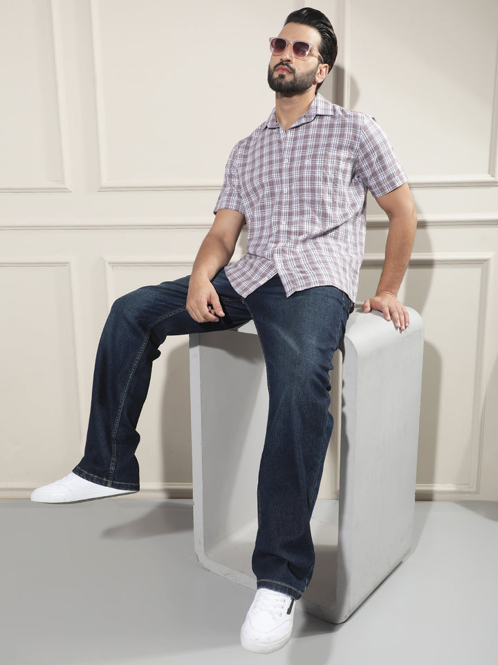 Structured Royal Blue Baggy Jeans