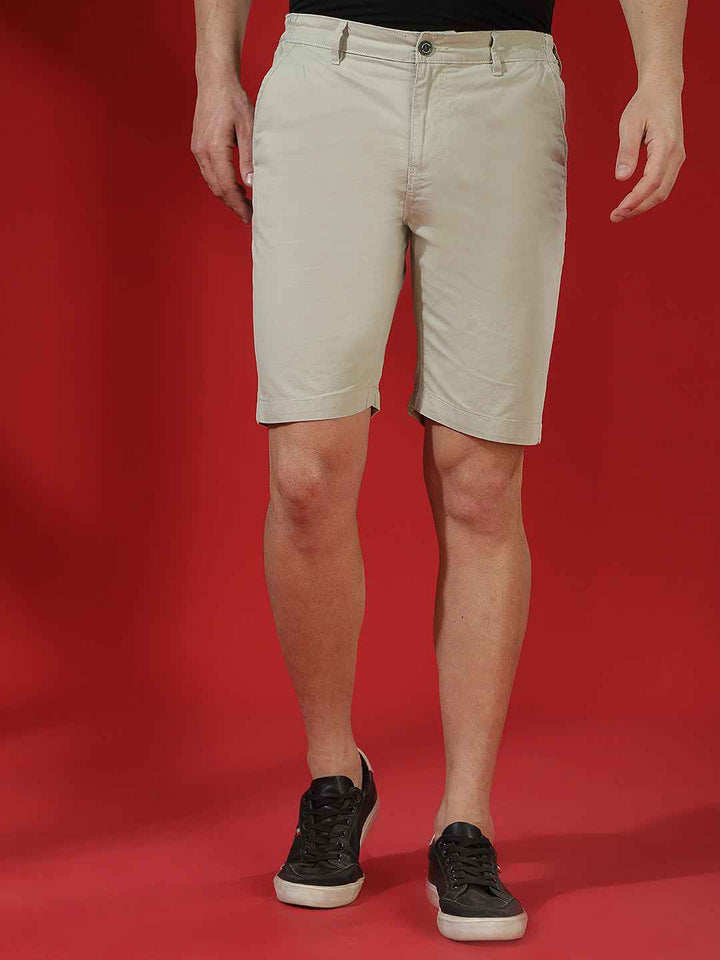 EcoMint Green Cotton Chinos Shorts