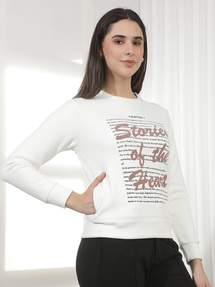 Off White Graphic Print Sweatshirt