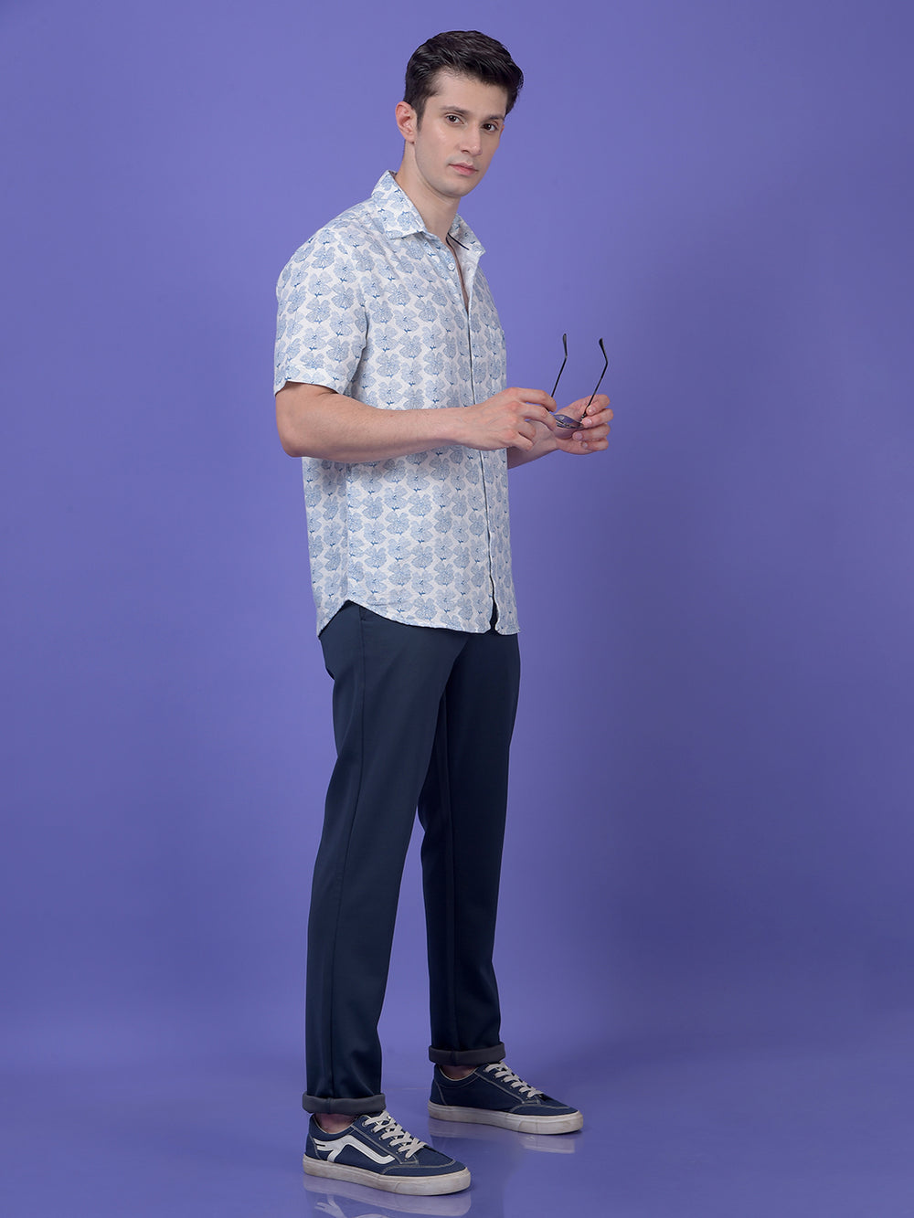 Navy Blue Knitted Trousers