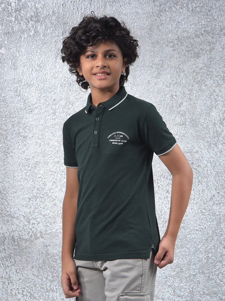 Noble Era Green Polo Neck T-Shirt