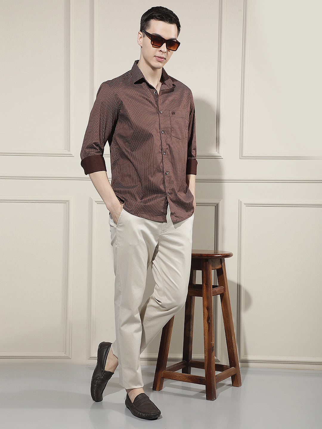 Fresh Brown Printed Shirt