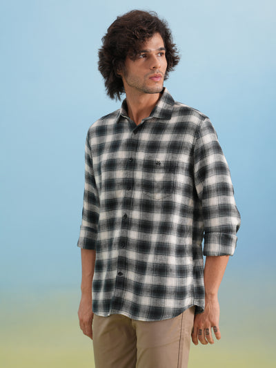 Green Checked Linen Shirt