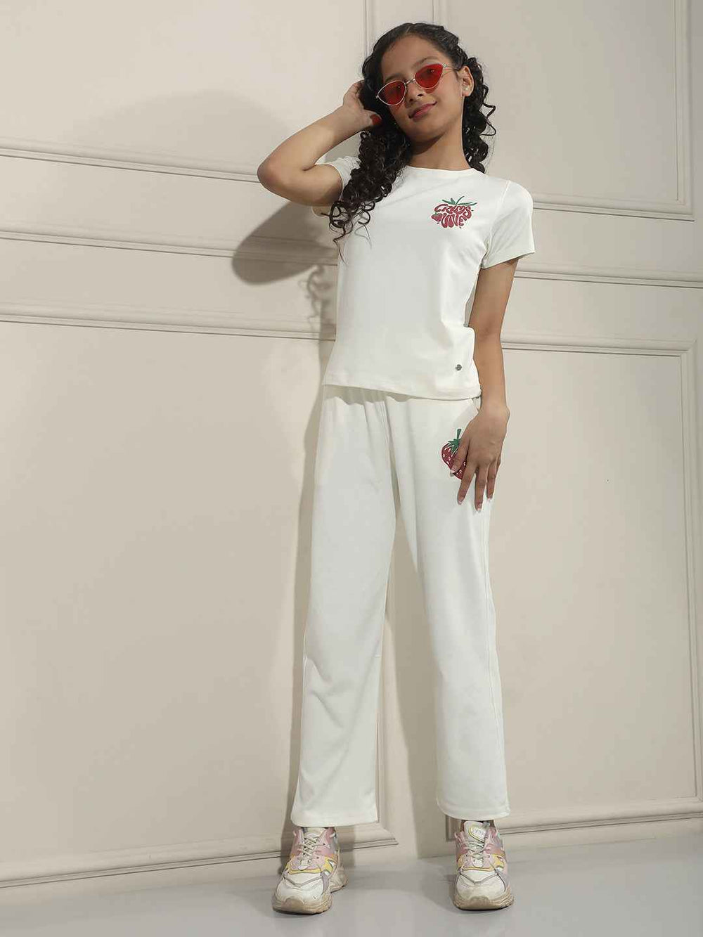 Off White Graphic Print Crop T-Shirt