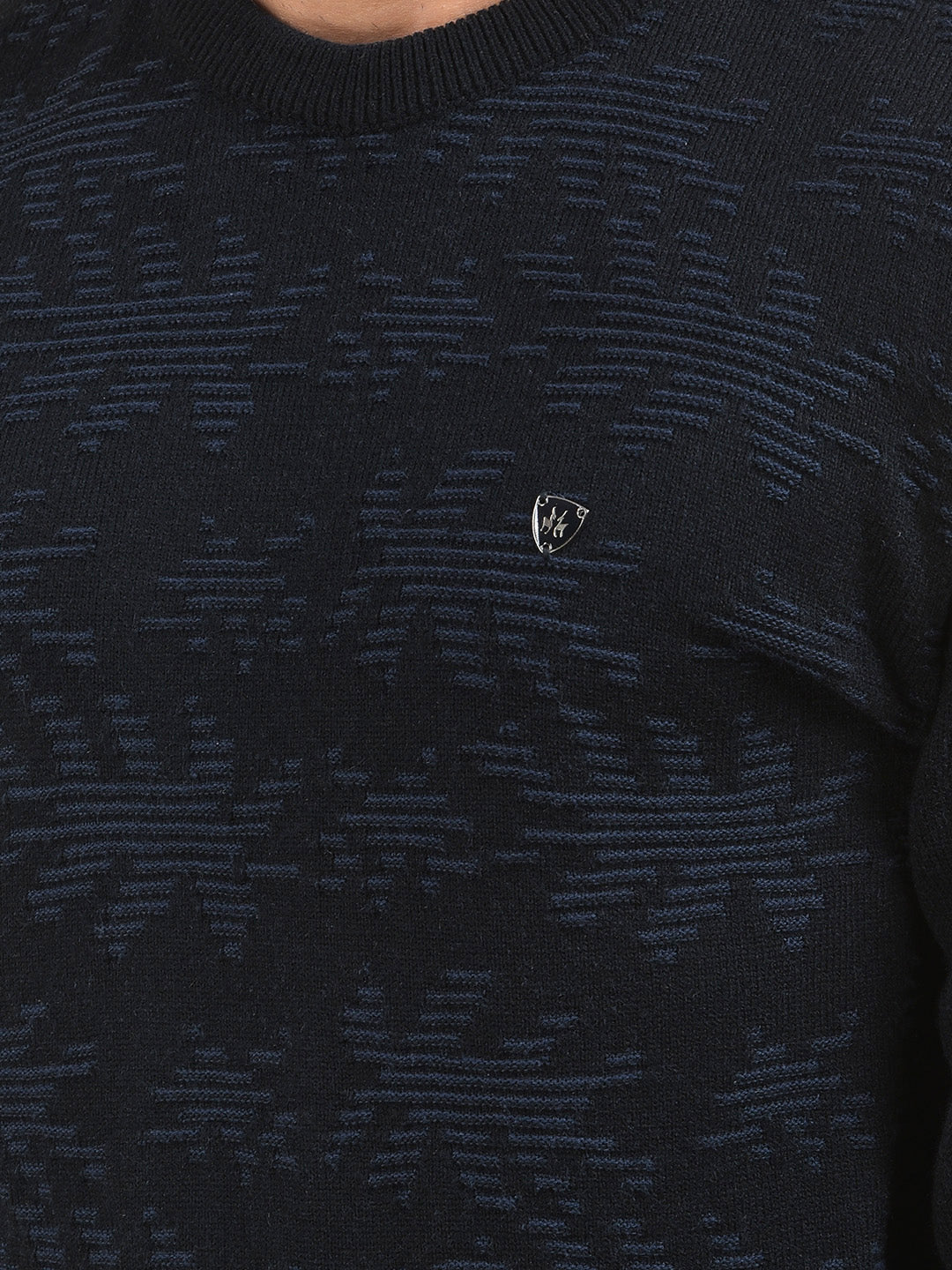 Ultra Soft Black Jacquard Sweater